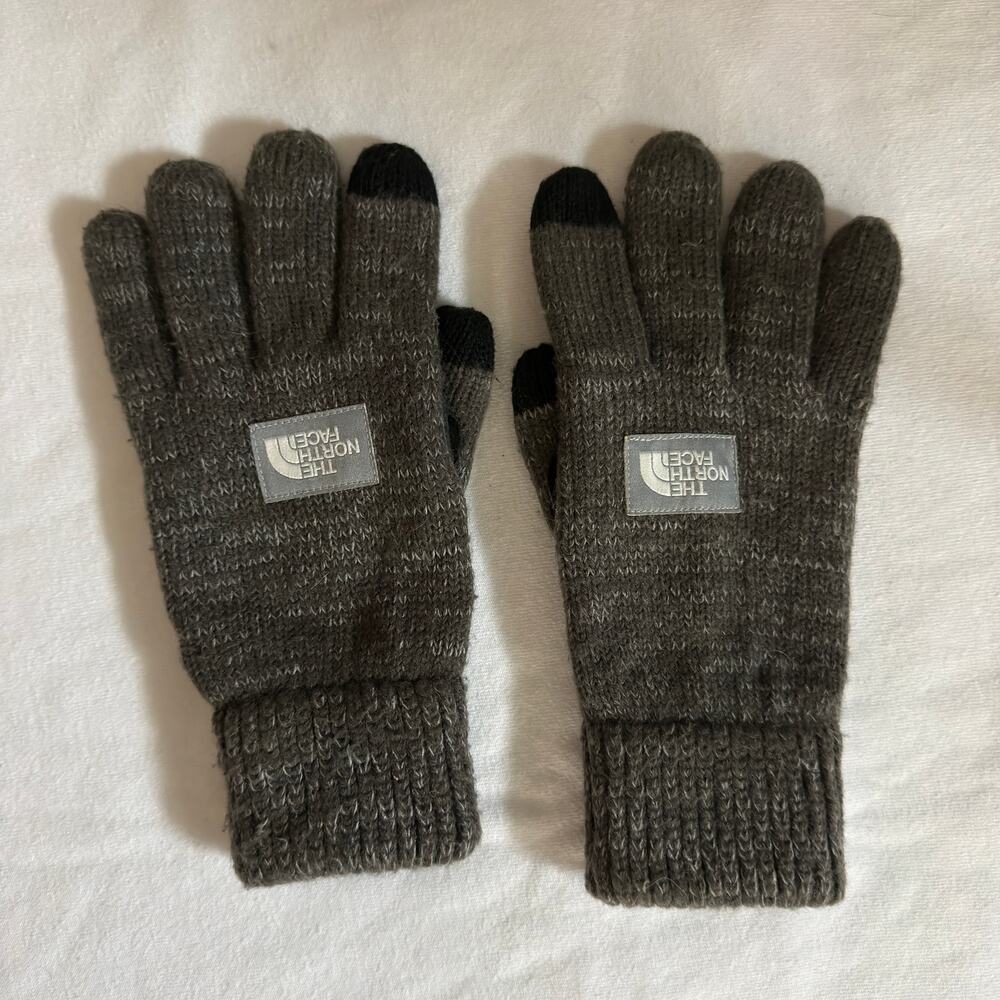 The North Face Knit Winter Gloves Touchscreen Tech Palm Patch